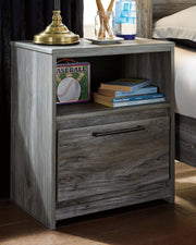 Baystorm Gray Queen Panel Bed with 2 Side Storage, Dresser, Mirror, and Nightstand from Ashley - Luna Furniture