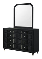 Armany Black Dresser Top (Mirror Only) from Crown Mark - Luna Furniture