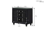 Armany Black Nightstand from Crown Mark - Luna Furniture