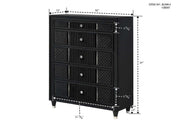 Armany Black Velvet Upholstered Bedroom Set from Crown Mark - Luna Furniture