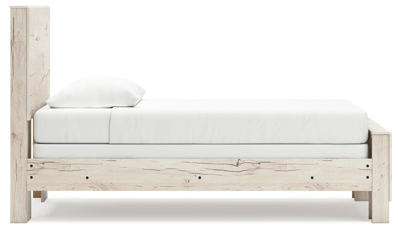 Lawroy Light Natural Twin Panel Bed, Dresser and Mirror from Ashley - Luna Furniture