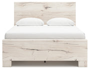 Lawroy Light Natural Queen Panel Bed with Storage, Dresser and Mirror from Ashley - Luna Furniture