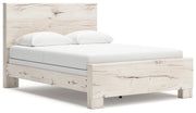Lawroy Light Natural Queen Panel Bed, Dresser and Mirror from Ashley - Luna Furniture