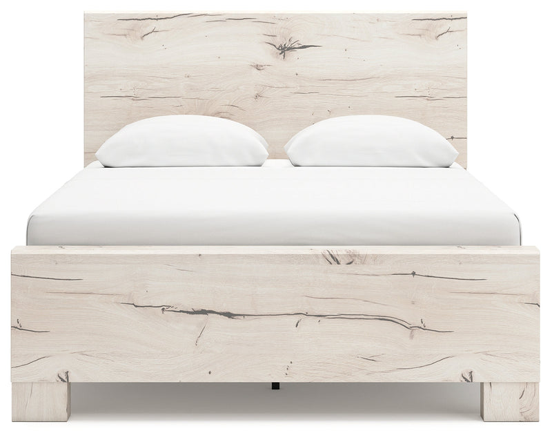 Lawroy Light Natural Queen Panel Bed, Dresser and Mirror from Ashley - Luna Furniture