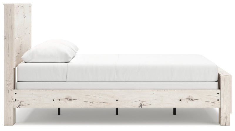 Lawroy Light Natural Queen Panel Bed, Dresser and Mirror from Ashley - Luna Furniture