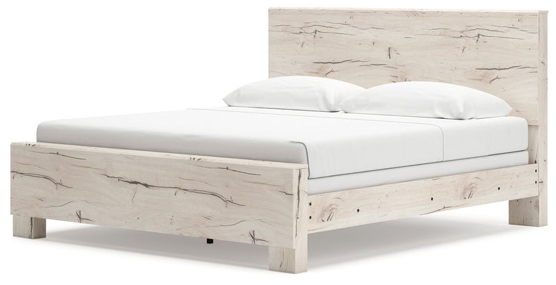 Lawroy Light Natural King Panel Bed, Dresser, Mirror and Nightstand from Ashley - Luna Furniture