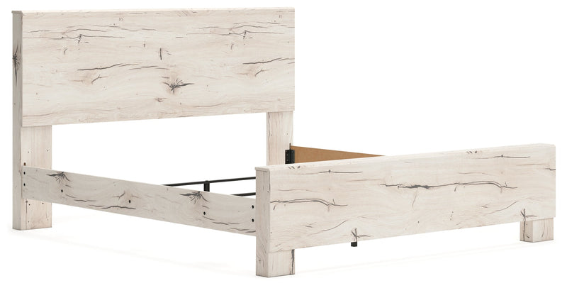 Lawroy Light Natural King Panel Bed, Dresser and Mirror from Ashley - Luna Furniture