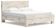 Lawroy Light Natural King Panel Bed, Dresser and Mirror from Ashley - Luna Furniture