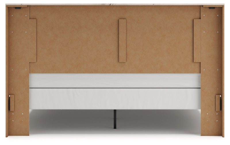 Lawroy Light Natural King Panel Bed, Dresser and Mirror from Ashley - Luna Furniture