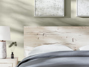 Lawroy Light Natural King Panel Bed, Dresser and Mirror from Ashley - Luna Furniture