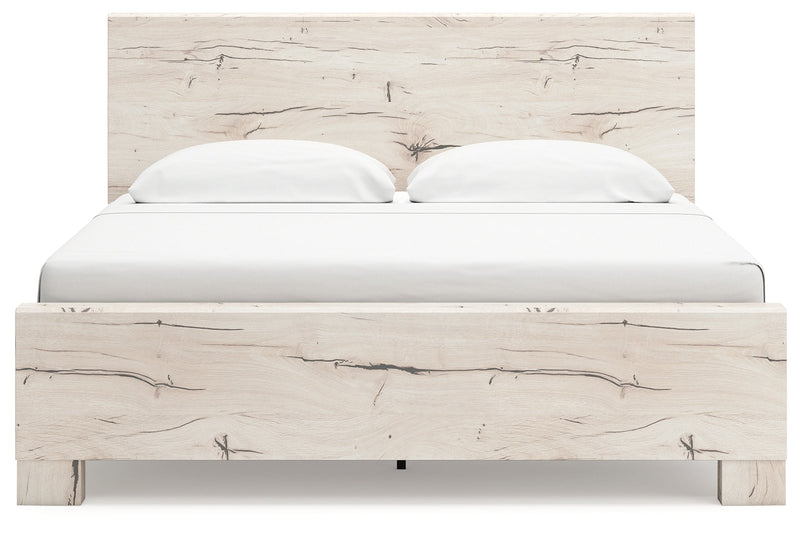 Lawroy Light Natural King Panel Bed, Dresser, Mirror and Nightstand from Ashley - Luna Furniture