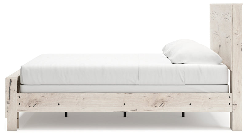 Lawroy Light Natural King Panel Bed, Dresser, Mirror and Nightstand from Ashley - Luna Furniture