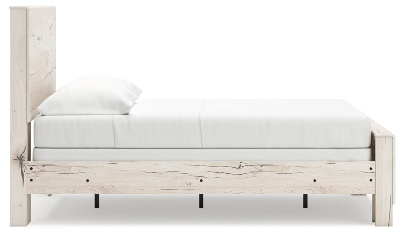 Lawroy Light Natural Full Panel Bed, Dresser and Mirror from Ashley - Luna Furniture