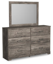 Ralinksi Gray Twin Panel Bed with Mirrored Dresser from Ashley - Luna Furniture