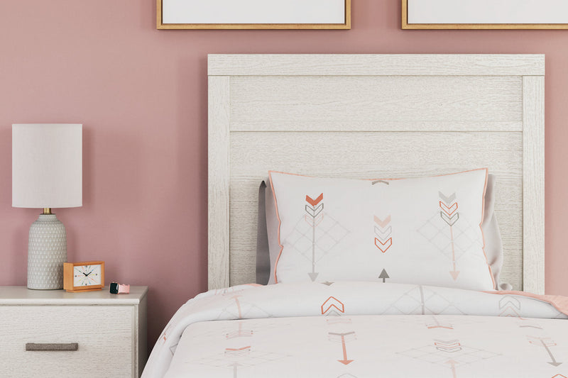 Stelsie White Twin Panel Bed -  Ashley - Luna Furniture