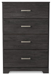 Belachime Charcoal Queen Panel Bed, Dresser, Mirror, Chest and Nightstand from Ashley - Luna Furniture