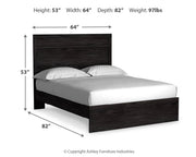 Belachime Charcoal Queen Panel Bed, Dresser and Mirror from Ashley - Luna Furniture