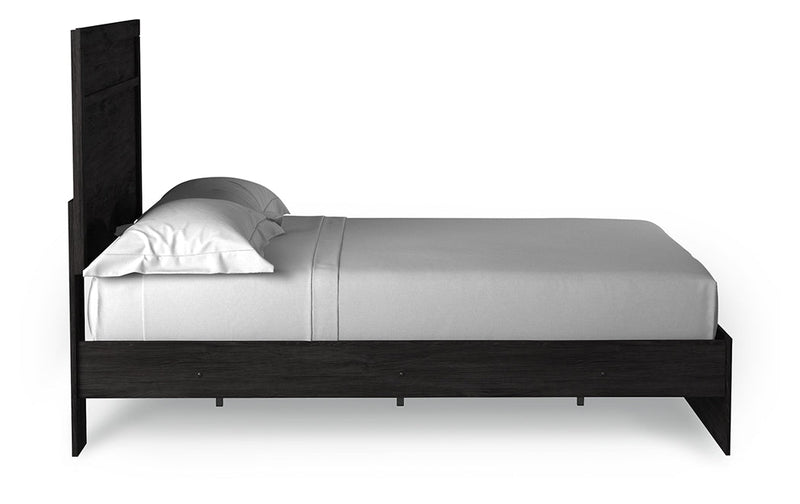 Belachime Charcoal Queen Panel Bed and Nightstand from Ashley - Luna Furniture