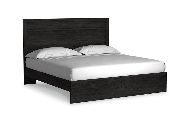 Belachime Black King Panel Bed -  - Luna Furniture