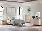 Cadmori Two-tone Queen Upholstered Panel Bed, Dresser and Nightstand from Ashley - Luna Furniture