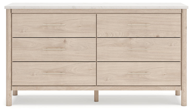 Cadmori Two-tone Queen Upholstered Panel Bed, Dresser and Nightstand from Ashley - Luna Furniture
