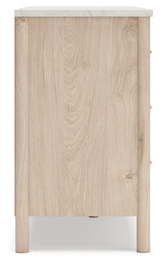 Cadmori Two-tone Queen Upholstered Panel Bed, Dresser and Nightstand from Ashley - Luna Furniture