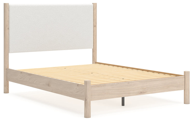 Cadmori Two-tone Queen Upholstered Panel Bed, Dresser and Nightstand from Ashley - Luna Furniture