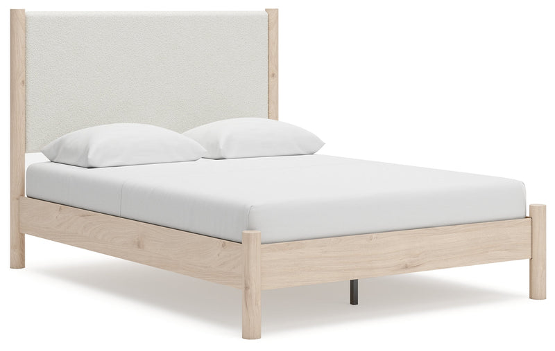 Cadmori Two-tone Queen Upholstered Panel Bed, Dresser and Nightstand from Ashley - Luna Furniture