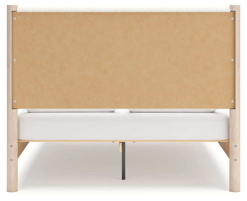 Cadmori Two-tone Queen Upholstered Panel Bed, Dresser and Nightstand from Ashley - Luna Furniture