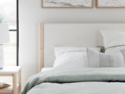 Cadmori Two-tone Queen Upholstered Panel Bed, Dresser and Nightstand from Ashley - Luna Furniture