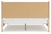 Cadmori Two-tone King Upholstered Panel Bed -  Ashley - Luna Furniture
