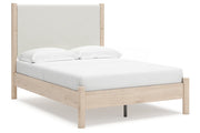 Cadmori Two-tone Full Upholstered Panel Bed from Ashley - Luna Furniture