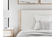 Cadmori Two-tone Full Upholstered Panel Bed from Ashley - Luna Furniture