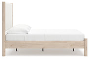 Cadmori Two-tone Full Upholstered Panel Bed -  Ashley - Luna Furniture