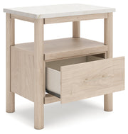 Cadmori Two-tone Queen Upholstered Panel Bed, Dresser and Nightstand from Ashley - Luna Furniture