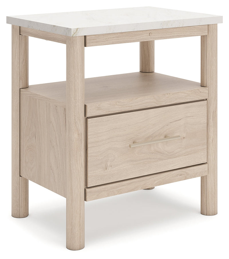 Cadmori Two-tone Queen Upholstered Panel Bed, Dresser and Nightstand from Ashley - Luna Furniture