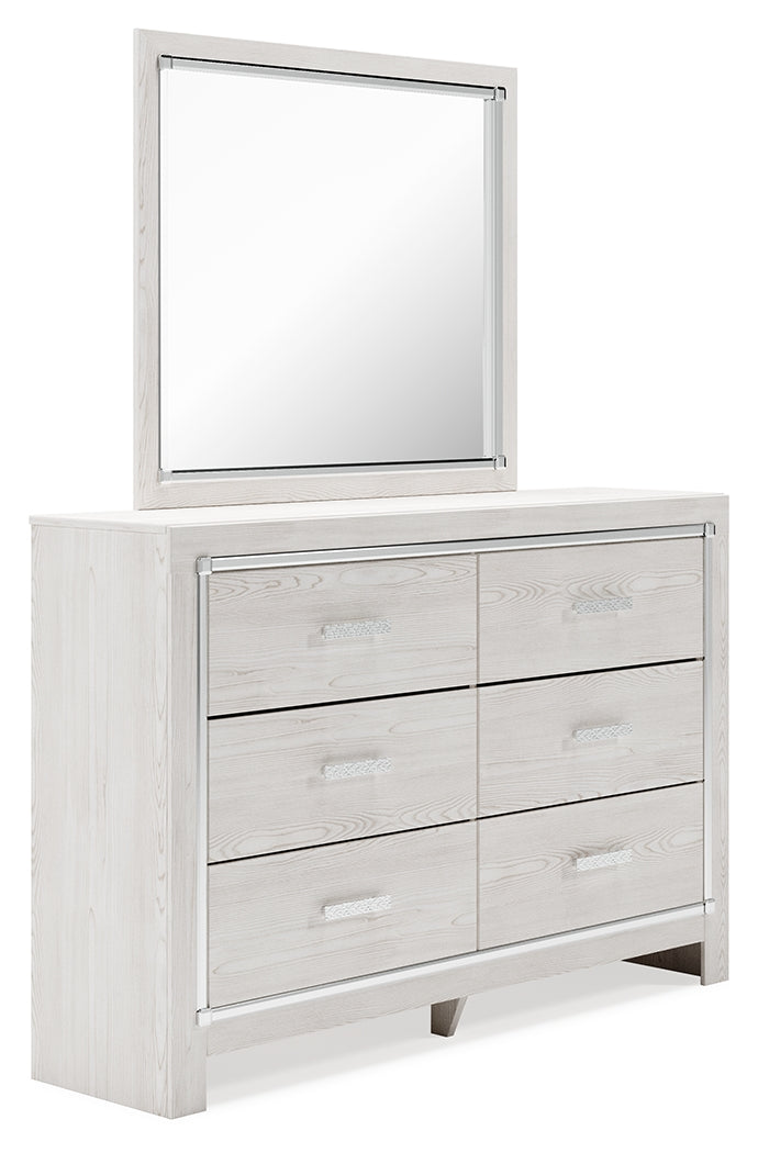 Altyra White Twin Panel Bed, Dresser, Mirror and Nightstand from Ashley - Luna Furniture