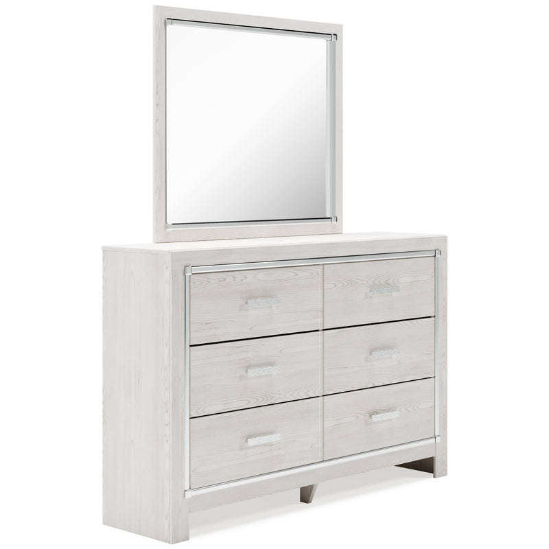 Altyra White King Panel Bookcase Bed, Dresser and Mirror from Ashley - Luna Furniture