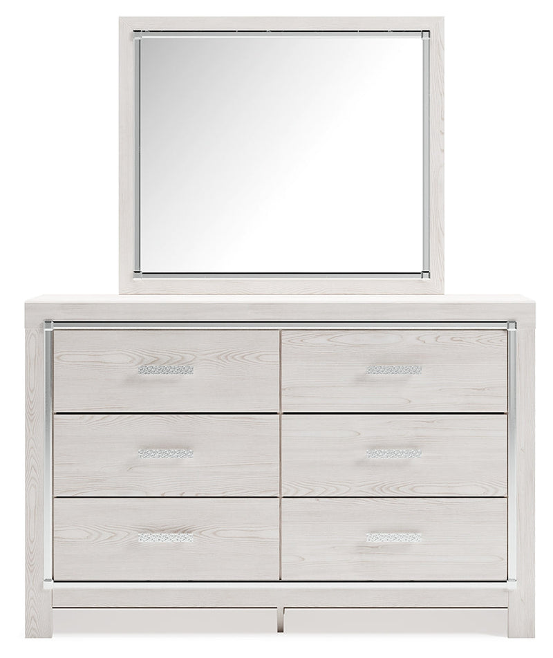 Altyra White Twin Panel Bed, Dresser, Mirror and Nightstand from Ashley - Luna Furniture