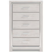 Altyra White LED Bookcase Upholstered Panel Bedroom Set from Ashley - Luna Furniture