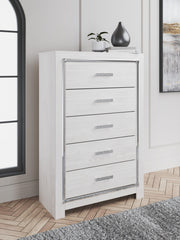Altyra White LED Upholstered Panel Bedroom Set from Ashley - Luna Furniture
