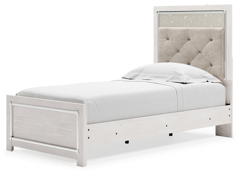 Altyra White Twin Panel Bed, Dresser, Mirror and Nightstand from Ashley - Luna Furniture