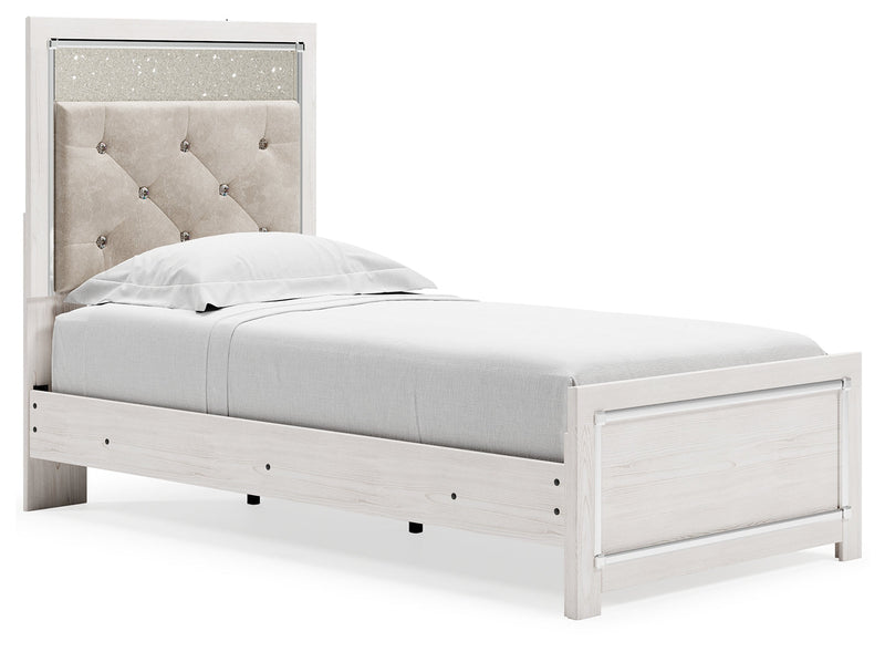 Altyra White Twin Panel Bed, Dresser, Mirror and Nightstand from Ashley - Luna Furniture