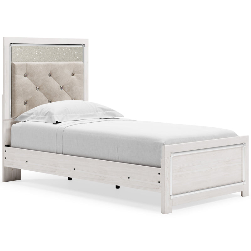Altyra White LED Upholstered Panel Youth Bedroom Set from Ashley - Luna Furniture