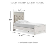 Altyra White Twin Panel Bed, Dresser and Mirror from Ashley - Luna Furniture