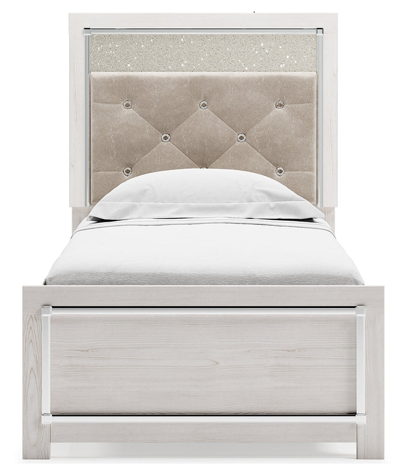 Altyra White Twin Panel Bed, Dresser, Mirror and Nightstand from Ashley - Luna Furniture
