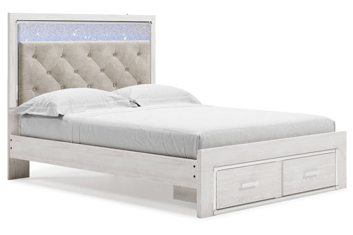 Altyra White Queen Upholstered Storage Bed from Ashley - Luna Furniture