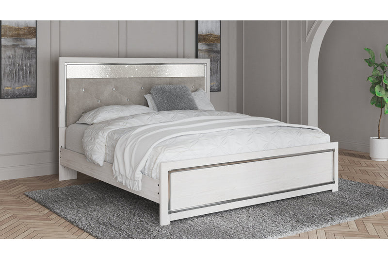 Altyra White King Platform Bed from Ashley - Luna Furniture