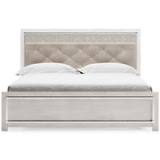 Altyra White LED Upholstered Panel Bedroom Set from Ashley - Luna Furniture