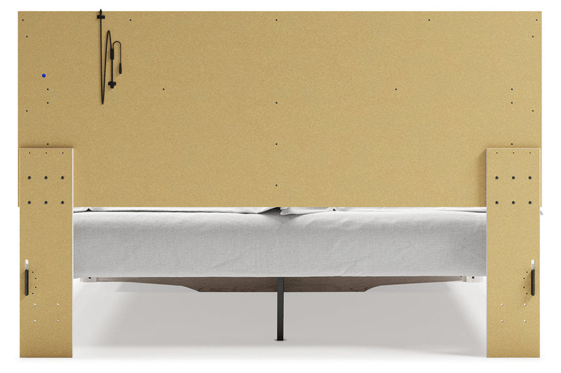 Altyra White King Upholstered Storage Bed from Ashley - Luna Furniture